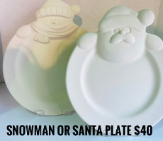Snowman or Santa Plate